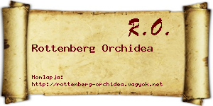Rottenberg Orchidea névjegykártya